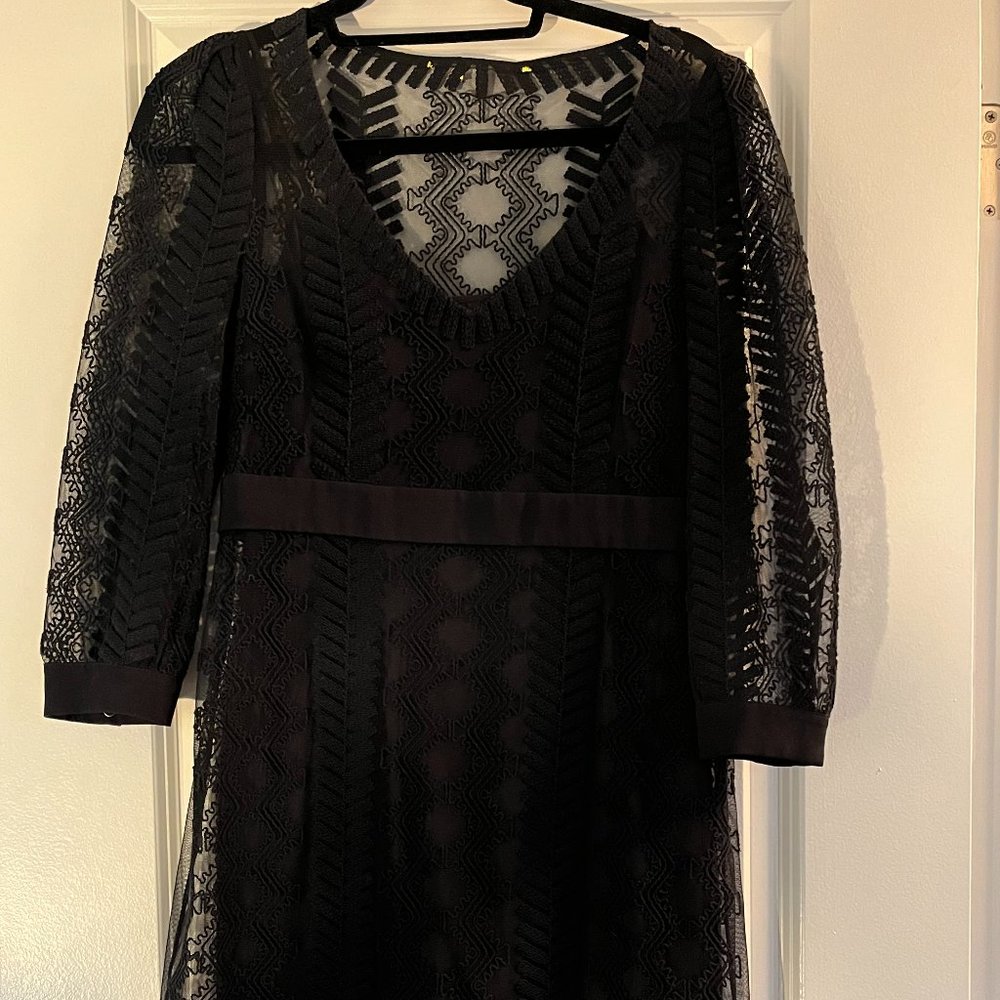 Black Lace Dress w/ Slip (Size 4)